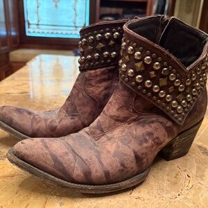 Old Gringo ankle studded western cowboy boots